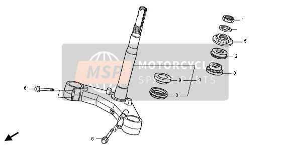 Honda FJS600D 2011 STEERING STEM for a 2011 Honda FJS600D